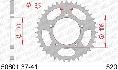 AFAM Chain wheel 520 38z steel silver