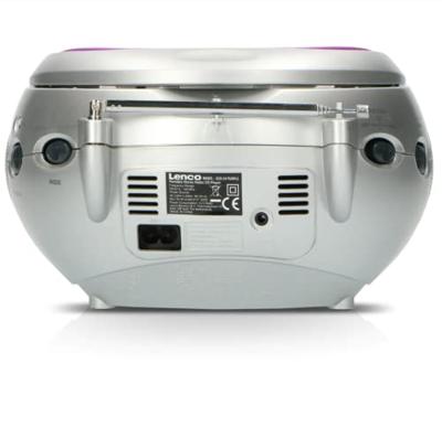 Lenco SCD-24 Radio CD-speler SCD-24 draagbare stereo FM-radio met CD-speler en telescopische antenne, Paars