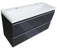 Wiesbaden onderkast 100 cmx36 cm zo.wastafel gl.grijs - thumbnail