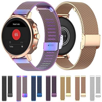 Garmin Venu 3s / Vivoactive 4s / Venu 2s / Vivomove 3s / Forerunner 255s - Milanese bandje met klemsluiting - Multicolor