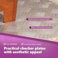 VidaXL Trap tread rechthoekig 2 pcs zilver 90 x 40 cm aluminium - thumbnail