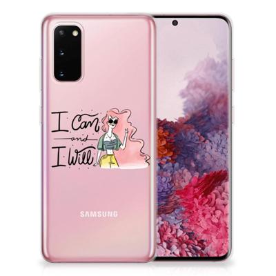 Samsung Galaxy S20 Telefoonhoesje met Naam i Can Samsung Galaxy S20 Telefoonhoesje met Naam i Can