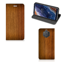 Nokia 9 PureView Book | Wallet Case | Donker Hout - thumbnail