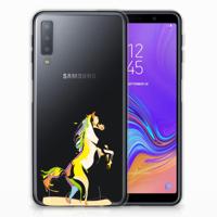 Samsung Galaxy A7 (2018) Telefoonhoesje met Naam Horse Color - thumbnail