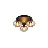 Trio PlafondlampDivina zwart met amber glas - R66643013 - thumbnail