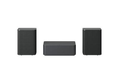 LG SPQ8-S draadloze achterluidsprekers (140 Watt) voor de LG Soundbars DS90QY & DS80QY, Dark Steel Silver [Modeljaar 2022]