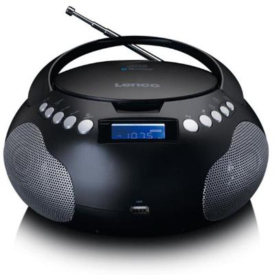 Lenco Draagbare radio CD/MP3 met USB en Bluetooth Zwart - SCD-331BK Lenco Draagbare radio CD/MP3 met USB en Bluetooth Zwart - SCD-331BK