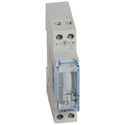 Schakelklok analoog 24 uur din rail montage 412780