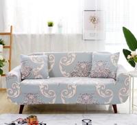 Sofa covers all-inclusive slip-resistente sectionele elastische volledige Bank cover sofa cover en kussensloop specificatie: vier zits + 2 pc's kuss - thumbnail