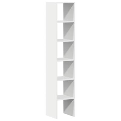 Boekenkasten 2 st stapelbaar 30x30x80 cm bewerkt hout wit