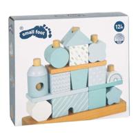 Small Foot - houten stapelhuis blauw - 18dlg. - thumbnail