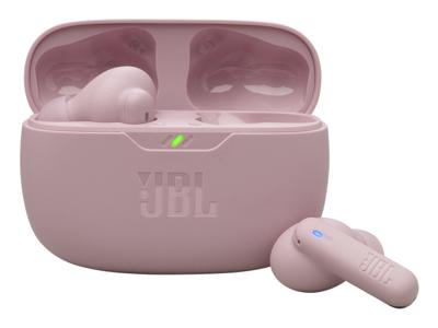 JBL Wave Beam 2, True Wireless Noise Cancelling Bluetooth Earbuds met 40 uur afspeeltijd, JBL Pure Bass Sound, Smart Ambient Technologie en Multi-Point Verbinding, in Roze