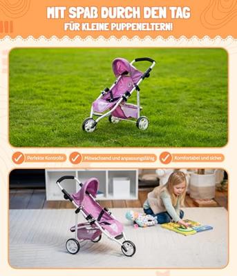 Poppenwagen Jogger Lola - Pink Jeans Poppenwagen Jogger Lola - Pink Jeans
