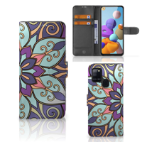 Samsung Galaxy A21s Hoesje Purple Flower - thumbnail