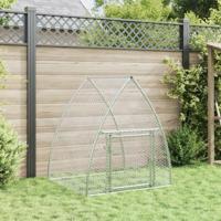 Konijnenhok 100x105x120 cm gegalvaniseerd staal zilverkleurig - thumbnail