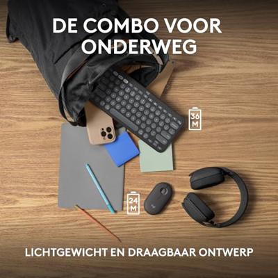 Logitech Pebble 2 Combo toetsenbord Inclusief muis RF-draadloos + Bluetooth QWERTY US International