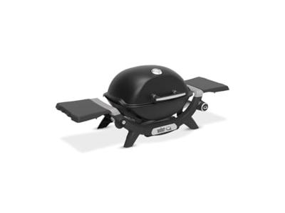 Weber Q1200N gasbarbecue - 2,94 kW - 1 roestvrijstalen brander - Twee zijplanken - Geëmailleerd gietijzer - Zwart