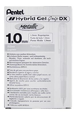 Gelschrijver pentel k230m m metallic zilver | 12 stuks