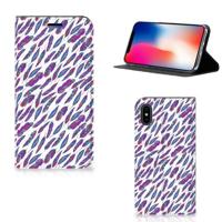 Apple iPhone X | Xs | Hoesje met Magneet | Feathers Color - thumbnail
