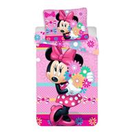 Disney Minnie Mouse Dekbedovertrek Bloemen - Eenpersoons - 140 x 200 cm - Katoen - thumbnail
