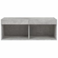 Tv-meubel met LED-verlichting 80x30x30 cm betongrijs - thumbnail