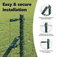 VidaXL Hek met paal groen 0,8 x 25 m staal - thumbnail