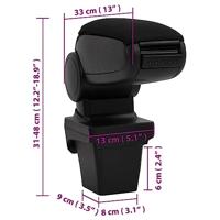 VidaXL Armsteun 13x33x(31-48) cm abs zwart - thumbnail