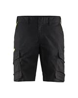 Blåkläder Industrie short met stretch 14461832 | Zwart/High Vis Geel | Maat 60 - 7330509758496 - thumbnail