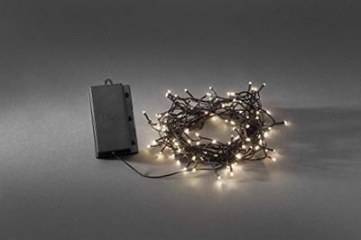 Konstsmide 3733-100 Lichtketting met batterijen Buiten werkt op batterijen Aantal lampen 240 LED Warmwit Verlichte lengte: 24 m