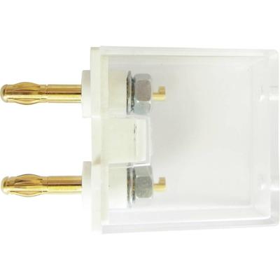 Schnepp G1 2AU Meetadapter Banaanstekker 4 mm - Bus 4 mm Stapelbaar Wit
