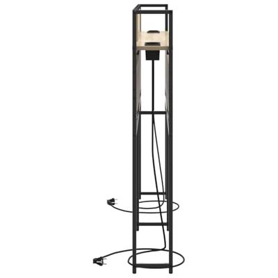 Opberghoofdbord met plank Sonoma eiken 120 cm Bewerkt hout