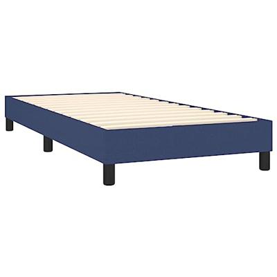 Boxspring met matras stof blauw 80x200 cm