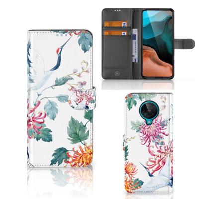 Xiaomi Poco F2 Pro | Telefoonhoesje | Met pasjeshouder | Bird Flowers Xiaomi Poco F2 Pro | Telefoonhoesje | Met pasjeshouder | Bird Flowers