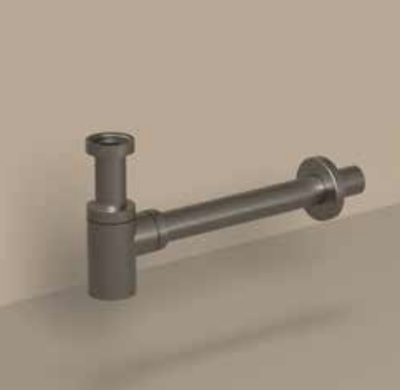 Design Sifon IVY Laag Model Geborsteld Metal Black PVD