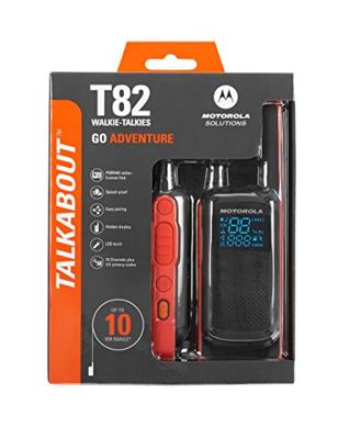 Motorola T82 Twin Pack twee-weg radio 16 kanalen Zwart, Oranje - thumbnail