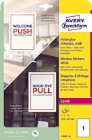 Avery-Zweckform L9001-10 Raametiketten 210 x 297 mm Polypropyleen Wit 10 stuk(s) Weer verwijderbaar Laser (kleur), Laser (zwart/wit) - thumbnail