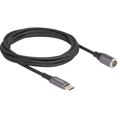 DeLOCK laptop charging cable usb type-c male to magnetic 8 pin connector 1.8 m kabel (antraciet/zwart)