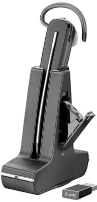 HP Poly Savi 8245 DECT In Ear headset Computer DECT, Bluetooth Mono Zwart Ruisonderdrukking (microfoon) Headset