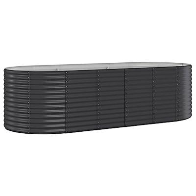 Plantenbak 249x100x68 cm gepoedercoat staal antracietkleurig Plantenbak 249x100x68 cm gepoedercoat staal antracietkleurig