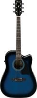 Ibanez PF15ECE-TBS Transparent Blue Sunburst elek. akoestische westerngitaar - thumbnail