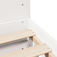 Bedframe zonder matras massief grenenhout wit 120x190 cm - thumbnail