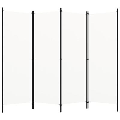VidaXL Kamerscherm met 4 panelen 200x180 cm wit VidaXL Kamerscherm met 4 panelen 200x180 cm wit