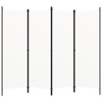 Kamerscherm met 4 panelen 200x180 cm crmewit - thumbnail