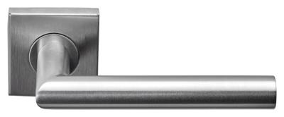 Formani Basics LB2-19BSQ deurkruk geveerd op vierkant rozet - mat RVS