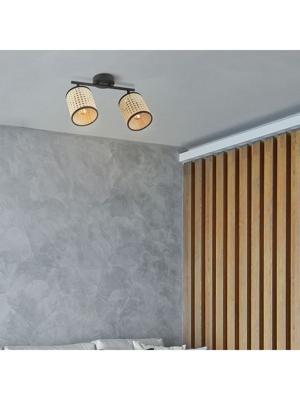 Light depot - LED opbouwspot Ratan 2L - zwart - Outlet