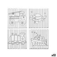 Canvas Pincello Hout Stof 12 Stuks - thumbnail