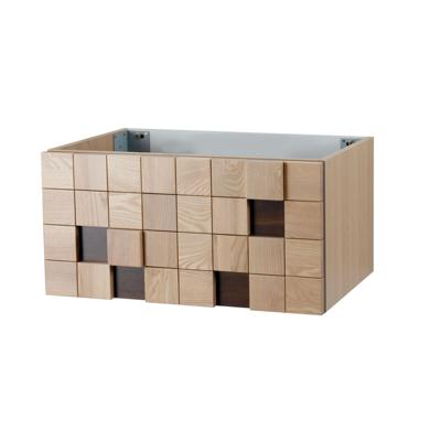 Wastafelonderkast BWS Mira 1 Lade Greeploos Soft Close 79x40x52 cm Licht Eiken