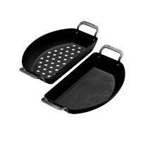 Kamado Joe Karbon Steel Half Moon Pan set bak-/braadpan - thumbnail
