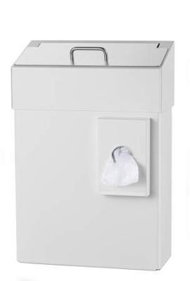 Mediqo-line MediQo-Line hygiënebak 10 liter met zakjeshouder MQHB10P - wit