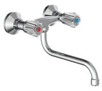 SCHÜTTE tweeknopswandmengkraan brillant chroomkleurig - thumbnail